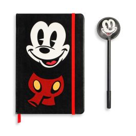 Caja Regalo con Diario y Bolígrafo Fashion Face Disney Mickey Mouse Negro
