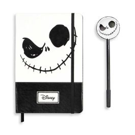 Caja Regalo con Diario y Bolígrafo Fashion Face Disney Pesadilla Antes de Navidad Negro