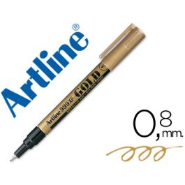 Rotulador Artline Marcador Permanente Tinta Metalica Ek-999 Oro Punta Redonda 0.8 mm 12 unidades Precio: 31.89000012. SKU: B1KEYVME37