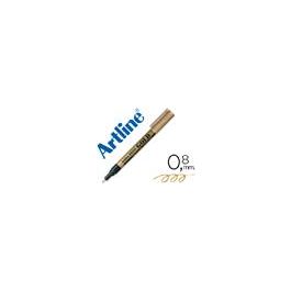 Rotulador Artline Marcador Permanente Tinta Metalica Ek-999 Oro Punta Redonda 0.8 mm 12 unidades