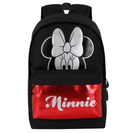 Mochila HS Silver Sparkle Disney Minnie Mouse Negro