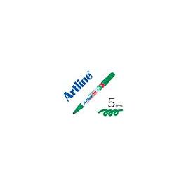 Rotulador Artline Marcador Permanente Ek-90 Verde Punta Biselada 5 mm Papel Metal Y Cristal 12 unidades