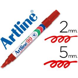 Rotulador Artline Marcador Permanente Ek-90 Rojo Punta Biselada 5 mm Papel Metal Y Cristal 12 unidades Precio: 14.69000016. SKU: B1D4NQ8J59