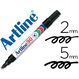 Rotulador Artline Marcador Permanente Ek-90 Negro Punta Biselada 5 mm Papel Metal Y Cristal 12 unidades Precio: 17.7749001936. SKU: B1J8NL3WLF