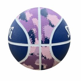 Balón de Baloncesto Commander Solid Spalding Solid Purple Piel 6 Años