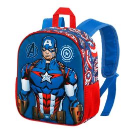 Mochila 3D Pequeña First Marvel Capitán América Azul