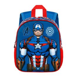 Mochila 3D Pequeña First Marvel Capitán América Azul