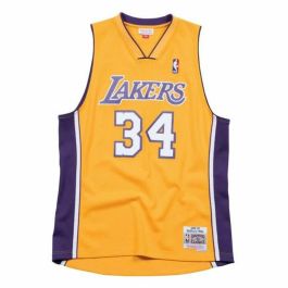 Camiseta de baloncesto Mitchell & Ness Los Angeles Lakers 1999-2000 Nº34 Shaquille O'Neal Amarillo