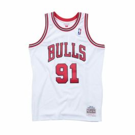 Camiseta de baloncesto Mitchell & Ness Chicago Bulls 91 - Dennis Rodman Blanco