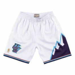 Pantalones Cortos de Baloncesto para Hombre Mitchell & Ness Utah Jazz Blanco