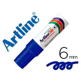 Rotulador Artline Marcador Permanente Ek-50 Azul -Punta Biselada 6 mm -Papel Metal Y Cristal 12 unidades Precio: 20.69000054. SKU: B1B436TN8X