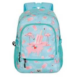 Mochila Fight FAN 2.2 Ice Flamingo Oh My Pop Turquesa