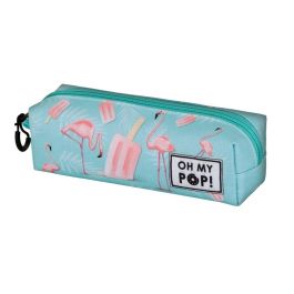 Estuche Portatodo Cuadrado FAN 2.2 Ice Flamingo Oh My Pop Turquesa