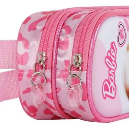 Estuche Portatodo 3D Doble Fashion Barbie Rosa