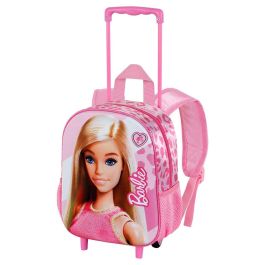 Mochila 3D con Ruedas Pequeña Fashion Barbie Rosa