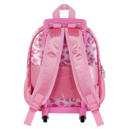 Mochila 3D con Ruedas Pequeña Fashion Barbie Rosa