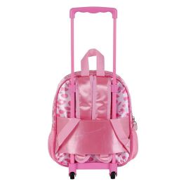 Mochila 3D con Ruedas Pequeña Fashion Barbie Rosa