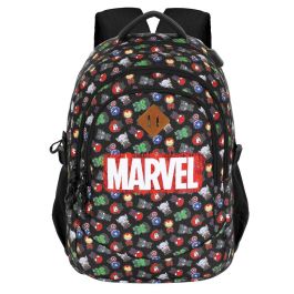 Mochila Running PLUS Chibi Marvel Los Vengadores Negro