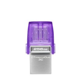 Kingston Technology DataTraveler microDuo 3C unidad flash USB 256 GB USB Type-A / USB Type-C 3.2 Gen 1 (3.1 Gen 1) Acero inoxidable, Púrpura