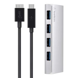 Belkin F4U088VF Hub USB-C 4 Puertos USB-A 3.0 Plata Precio: 43.49999973. SKU: S7740583