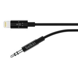 Belkin AV10172BT03-BLK - Cable Lightning a 3.5mm AUX, 0.9 m, Negro, para iPhone 7, 8, X