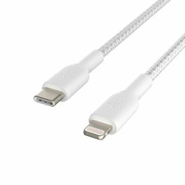 Cable Trenzado Belkin Caa004Bt1Mwh Usb-C A Lightning Boost Charge Largo 1 M Color Blanco