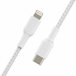 Cable Trenzado Belkin Caa004Bt1Mwh Usb-C A Lightning Boost Charge Largo 1 M Color Blanco