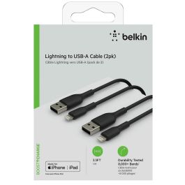 Cable USB a Lightning Belkin CAA001BT1MBK2PK 1 m Negro (2 Unidades) Precio: 25.95000001. SKU: B13MTFX9ES