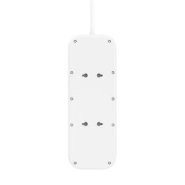 Belkin Regleta De Proteccion Contra Sobretensiones Con 8 Tomas + 2 Usb-C Botón De Apagado Y Encendido Blanco