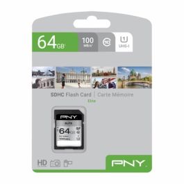 Tarjeta de Memoria Micro SD con Adaptador PNY 64 GB 100 mb/s