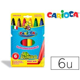 Carioca Rotulador Jumbo Punta Maxi Colores Surtidos Estuche 6 Ud