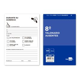 Talonario Liderpapel Ausentes Octavo Original 103 10 unidades Precio: 9.9499994. SKU: B1HBXHAHGK