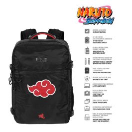 Mochila de Viaje Mercury Grande 47x23x33cm Clouds Naruto Negro