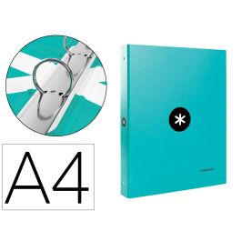 Carpeta Antartik A4 Forrada 4 Anillas 25 mm Redondas Color Menta Precio: 5.50000055. SKU: B1HW4SYP9N