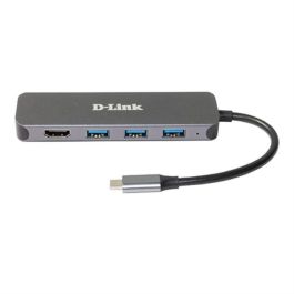 Hub USB D-Link DUB-2333 Gris 60 W
