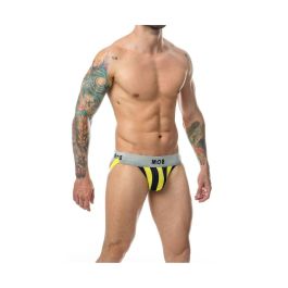 Tanga Mob Eroticwear Amarillo Negro XXL