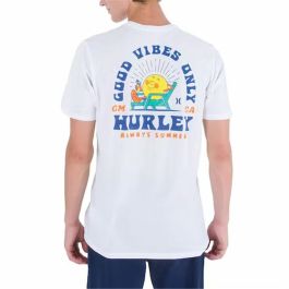Camiseta de Manga Corta Hombre Hurley Everyday Vacation Blanco