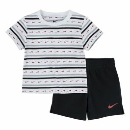 Conjunto Deportivo para Bebé Nike Swoosh Stripe Blanco