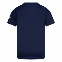 Camiseta de Manga Corta Infantil Nike Texture Swoosh Azul marino