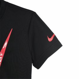 Camiseta de Manga Corta Infantil Nike Texture Swoosh Negro