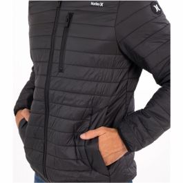 Chaqueta Deportiva para Hombre Hurley Balsam Quilted Packable Negro
