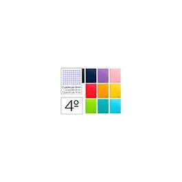 Cuaderno Espiral Liderpapel Cuarto Smart Tapa Blanda 40H 60 gr Cuadro 4 mm Con Margen Colores Surtidos 20 unidades