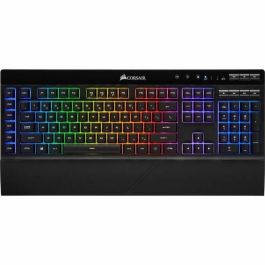 Teclado mecánico CORSAIR Gamer K57 RGB - Inalámbrico - Retroiluminación LED RGB - Negro (CH-92C015-FR)