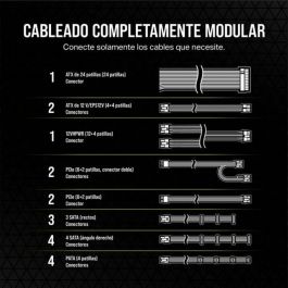 Corsair - RM1000E - Bloque de potencia - 1000 vatios - ATX 3.0 Silencio - Certificado 80 más oro - (CP -9020264 -EU)