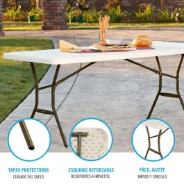 Mesa Plegable Lifetime Blanco 185 x 74 x 76 cm Acero Plástico Mesa Plegable Lifetime Blanco 185 x 74 x 76 cm Acero Plástico