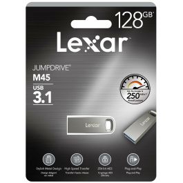 Memoria USB Lexar LJDM45-128ABSL Plata