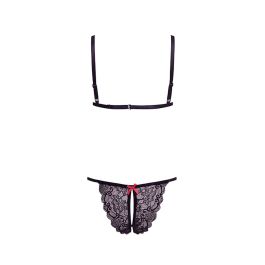 Conjunto de Lencería Barely Bare Negro (Talla única)