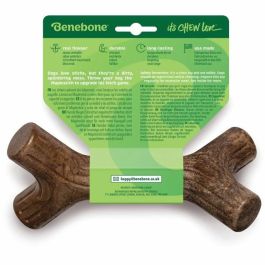 Benebone Juguete masticable para perros adultos, Talla L, sabor a tocino y madera de arce, duradero y resistente