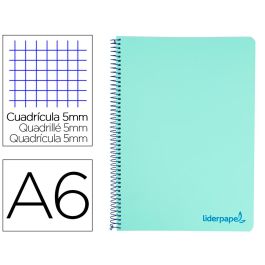 Cuaderno Espiral Liderpapel A6 Micro Wonder Tapa Plastico 120H 90 gr Cuadro 5 mm 4 Bandas Color Verde Precio: 3.99000041. SKU: B16DR4TTSV