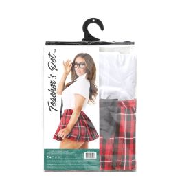 Disfraz Erótico Teacher’s Pet School Girl Rojo Talla única